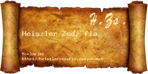 Heiszler Zsófia névjegykártya