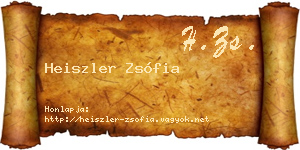 Heiszler Zsófia névjegykártya