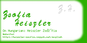 zsofia heiszler business card